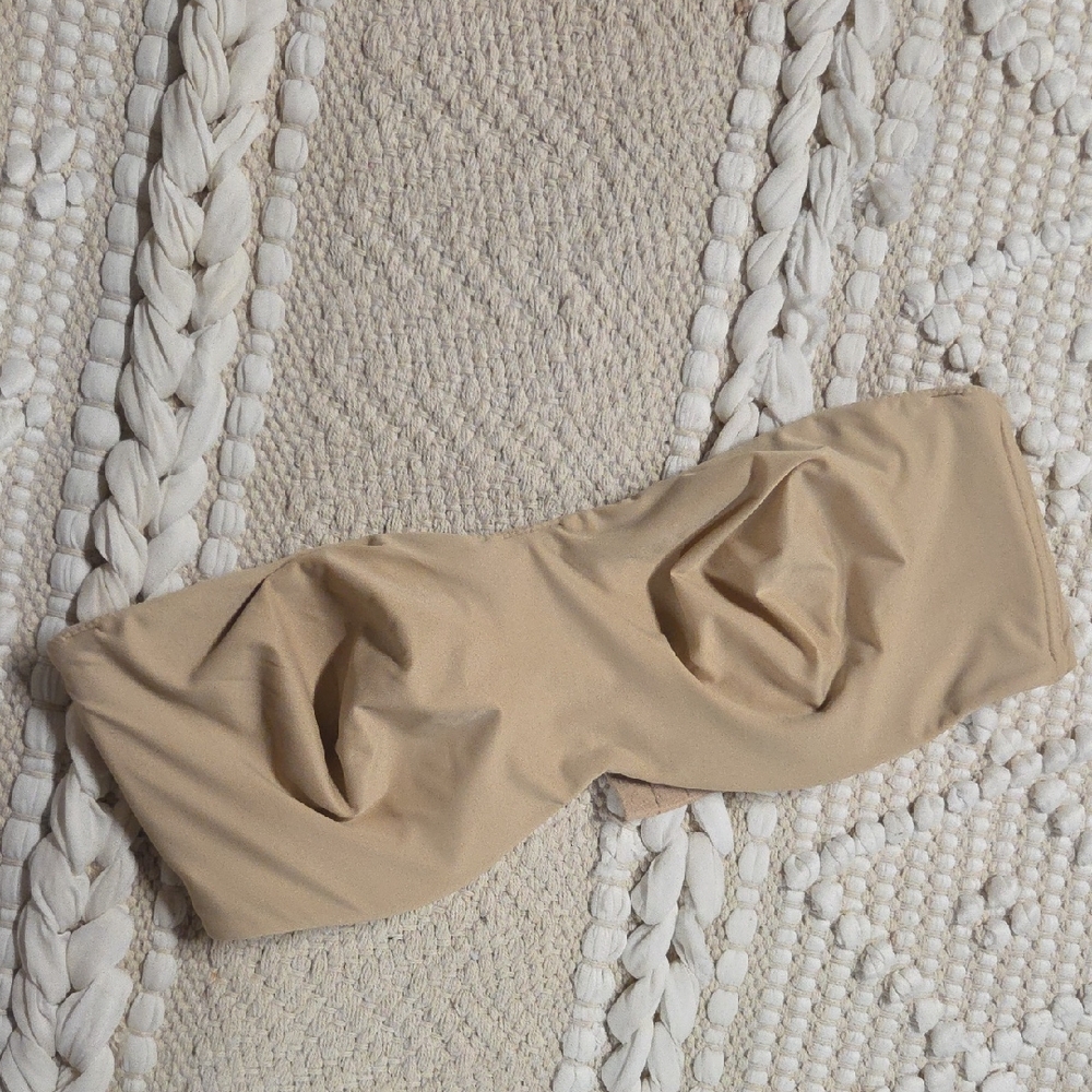 Beige Strapless Bandeau Bra 42D